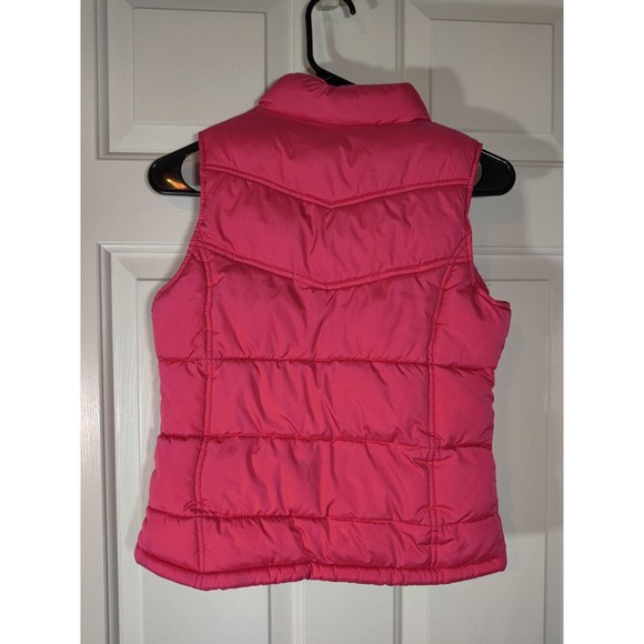 Girls Old Navy Pink With Deer Frost Free Puffer Vest size Large 10-12 Read - Picture 2 of 6